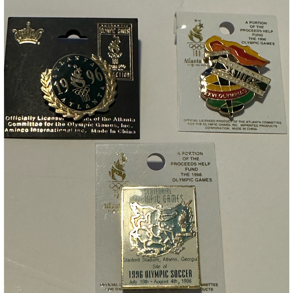 Olympics Atlanta 1996 Centennial Olympic Games Lapel Pins Three
